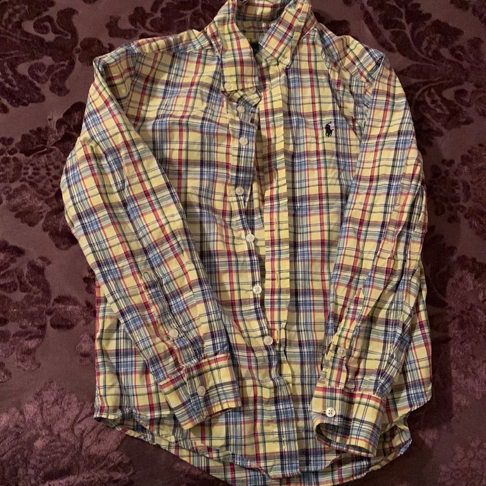 Polo button down long sleeve M (10-12) kids